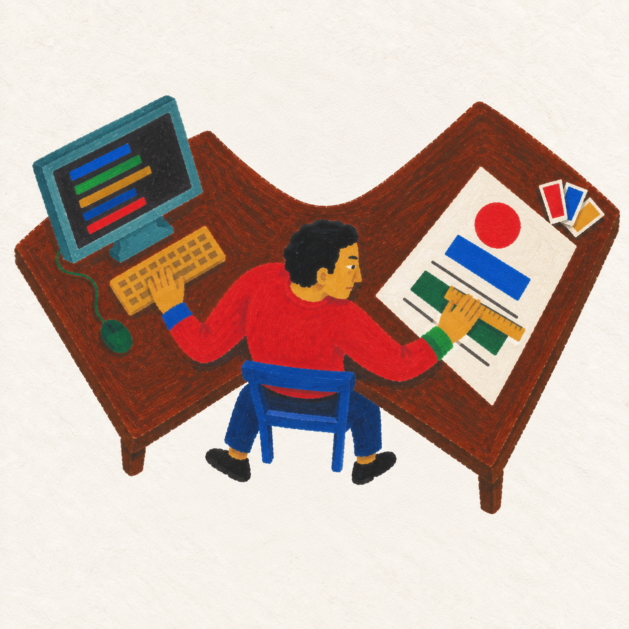 UI Design QA Agent 插画
